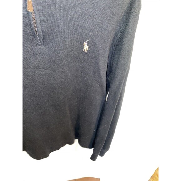 Polo Ralph Lauren Estate Rib Men’s Sweat Shirt Size Medium Black Flesh Pony - Picture 7 of 12